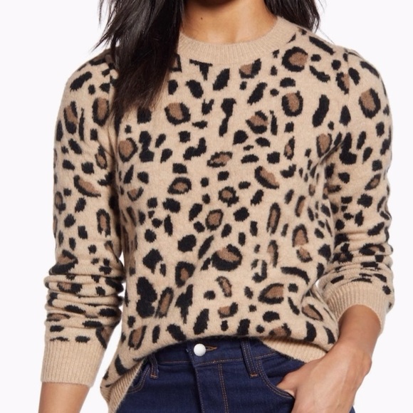 Halogen Leopard Spot Crewneck Pullover - Picture 1 of 5